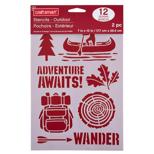 12 Pack: Outdoor Plastic Stencils, 7" x 10" by Craft Smart®